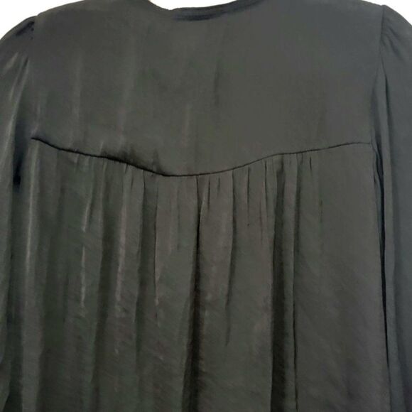 Women's Bishop Long Sleeve Satin Smocked XS - Picture 8 of 10